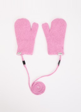Barts Meisjes Balsath ribgebreide wanten in de kleur Roze, maat: Size 2