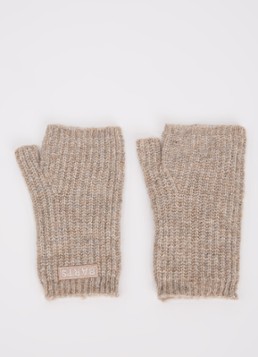 Barts Darty ribgebreide handschoenen in de kleur Donkerbeige, maat: Size 3