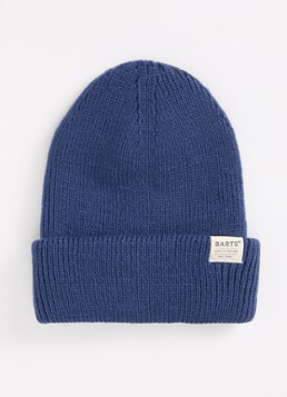 Barts Meisjes Kinabalu ribgebreide muts met logo in de kleur Jeans, maat: 50-53
