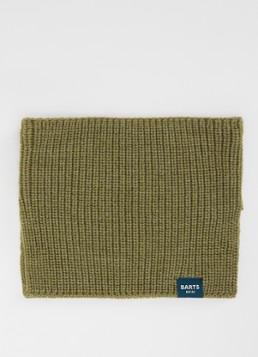 Barts Meisjes Makalyn Small ribgebreide colsjaal van merino wol in de kleur Mosgroen, maat: One Size