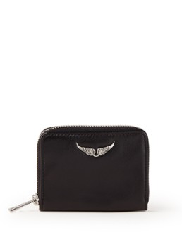 Zadig&Voltaire Dames Mini portemonnee van leer in de kleur Zwart