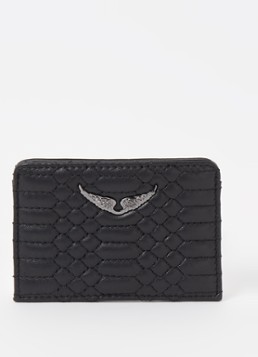 Zadig&Voltaire Dames ZV pasjeshouder van lamsleer in de kleur Zwart
