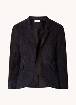 Zadig&Voltaire Dames Verys blazer van geitensuéde met klepzakken in de kleur Blauw