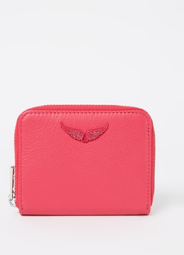 Zadig&Voltaire Dames Mini portemonnee van leer in de kleur Koraalroze