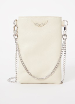 Zadig&Voltaire Dames Rock crossbody telefoonhoes van leer in de kleur Beige
