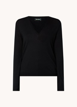 Zadig&Voltaire Dames Rivy fijngebreide pullover van kasjmier in de kleur Zwart