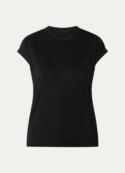 Zadig&Voltaire Dames Cecilia top met strass in de kleur Zwart