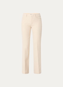 Zadig&Voltaire Dames Pistol high waist straight fit pantalon met lurex in de kleur Vanillegeel
