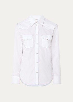 Zadig&Voltaire Dames Thelma blouse van katoen met borstzakken in de kleur Wit