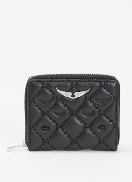 Zadig&Voltaire Dames Mini Portemonnee van quilted lamsleer in de kleur Zwart