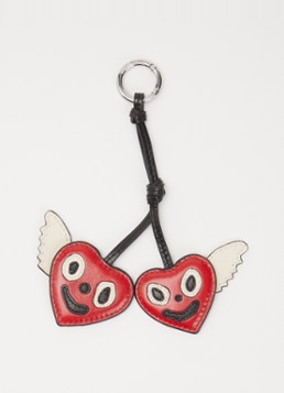 Zadig&Voltaire Dames Love Cherry tasbedel van leer in de kleur Roodbruin