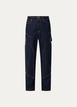 Zadig&Voltaire Dames Perya mid waist loose fit jeans met borduring in de kleur Indigo