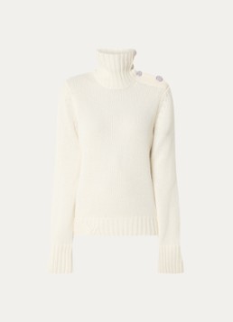 Zadig&Voltaire Dames Nalma fijngebreide trui van kasjmier met col in de kleur Gebroken wit