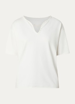 Zadig&Voltaire Dames Meg T-shirt met V-hals in de kleur Gebroken wit