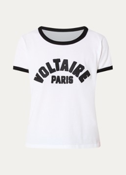 Zadig&Voltaire Dames Alys T-shirt met logoborduring in de kleur Wit