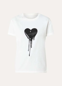 Zadig&Voltaire Dames Walk HC T-shirt met strass in de kleur Wit