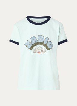 Zadig&Voltaire Dames Walk T-shirt met logo in de kleur Blauw