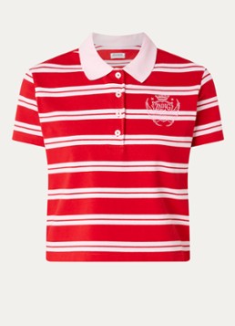 Zadig&Voltaire Dames Mirta polo met streepprint in de kleur Rood