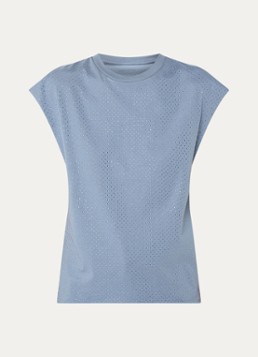 Zadig&Voltaire Dames Cloe mouwloze top met strass in de kleur Staalblauw