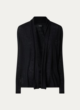 Zadig&Voltaire Dames Robyn openvallend vest van kasjmier in de kleur Zwart