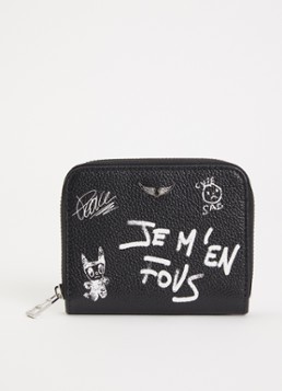 Zadig&Voltaire Dames Mini Arty portemonnee van leer in de kleur Zwart
