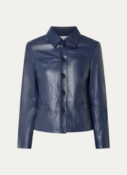 Zadig&Voltaire Dames Liamys jack van lamsleer met logo in de kleur Blauw