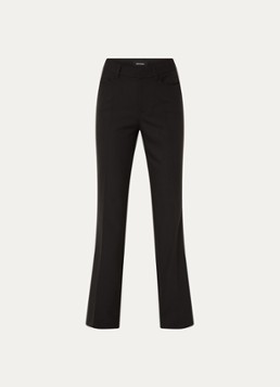 Zadig&Voltaire Dames Pistol high waist straight fit pantalon met steekzakken in de kleur Zwart