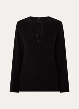 Zadig&Voltaire Dames Turi tuniek met strass in de kleur Zwart