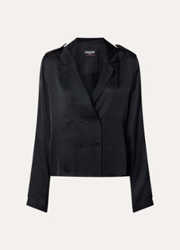 Zadig&Voltaire Dames Tussi blouse van satijn in de kleur Zwart