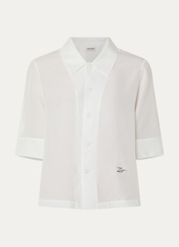 Zadig&Voltaire Dames Telmy blouse van zijde met logoborduring in de kleur Wit