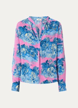 Zadig&Voltaire Dames Tink tuniek met print in de kleur Fuchsia