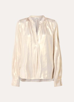 Zadig&Voltaire Dames Tink tuniek met metallic finish in de kleur Witgoud