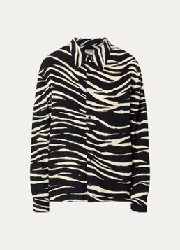 Zadig&Voltaire Dames Tyrica blouse met zebraprint in de kleur Zwart