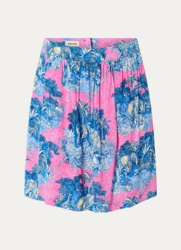 Zadig&Voltaire Dames Jadys mini rok met print in de kleur Kobaltblauw