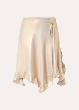 Zadig&Voltaire Dames Jetos minirok met strikceintuur in de kleur Goud