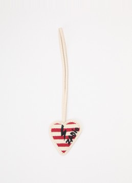 Zadig&Voltaire Dames Flash Heart tasbedel van leer in de kleur Wit