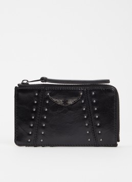 Zadig&Voltaire Dames Zv Vintage pasjeshouder van leer met studs in de kleur Zwart