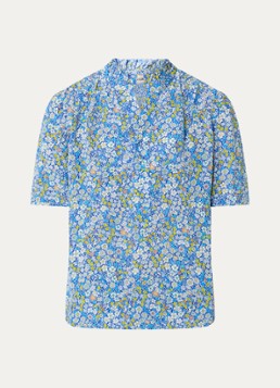 Zadig&Voltaire Dames Topher tuniek met bloemenprint in de kleur Blauw