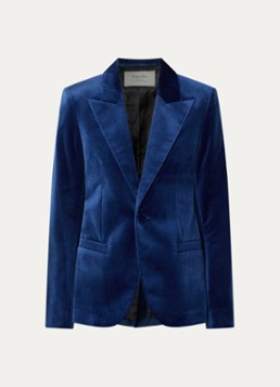 Zadig&Voltaire Dames Vavy blazer van fluweel met paspelzakken in de kleur Royalblauw