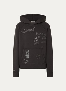 Zadig&Voltaire Dames Georgy hoodie met strass in de kleur Donkergrijs