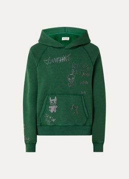 Zadig&Voltaire Dames Georgy hoodie met strass in de kleur Donkergroen