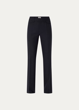 Zadig&Voltaire Dames Pistol high waist straight fit pantalon met steekzakken in de kleur Donkerblauw