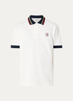 Drôle de Monsieur Heren D-Mirror regular fit polo van piqué katoen in de kleur Ivoor, maat: S