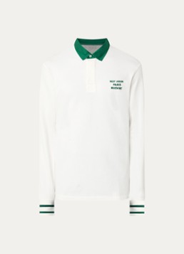 Drôle de Monsieur Heren Regular fit polo met getipte boorden in de kleur Gebroken wit, maat: S