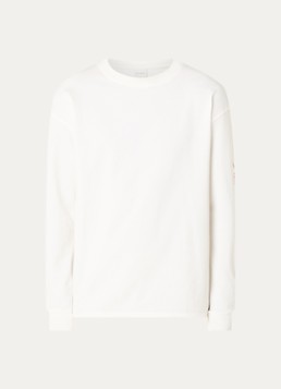 Drôle de Monsieur Heren Longsleeve met ronde hals in de kleur Gebroken wit, maat: S