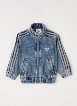 Adidas Meisjes Firebird trackvest van denim in de kleur Indigo, maat: 62