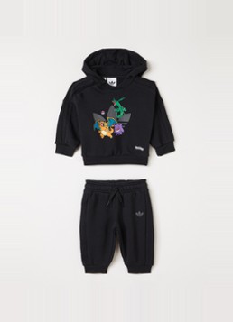 Adidas Jongens Set van hoodie met joggingbroek 2-delig in de kleur Zwart, maat: 86