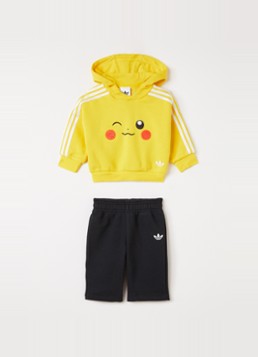 Adidas Jongens Set van hoodie met joggingbroek 2-delig in de kleur Geel, maat: 62