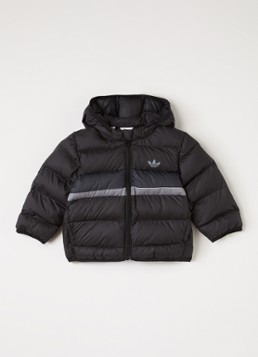 Adidas Meisjes Puffer jack met logo in de kleur Zwart, maat: 86