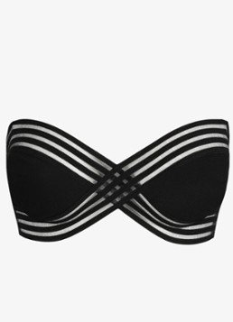 Sarda Dames Miss bandeau bikinitop met afneembare bandjes in de kleur Zwart